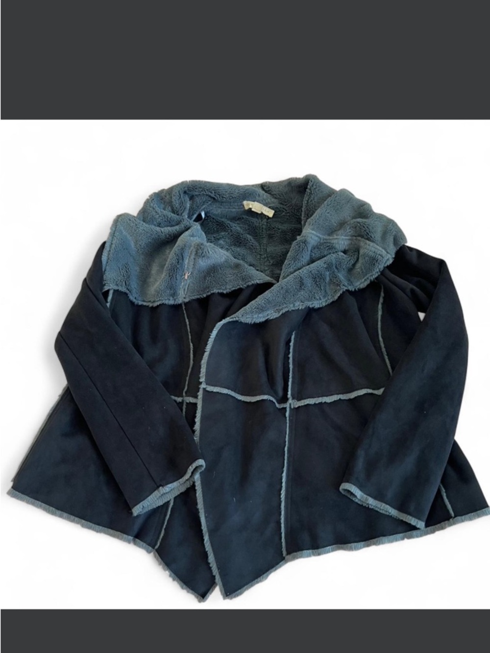 lovestitch Black and Teal Teddy Jacket